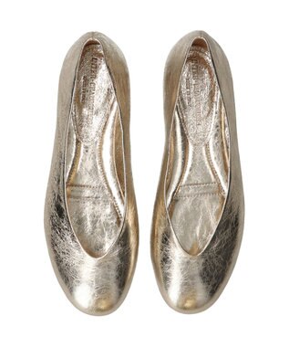INTER-CHAUSSURES 【INTER-CHAUSSURES】ラウンドトウサケットバレエシューズ ゴールド