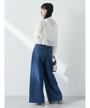 earth music&ecology タックワイドデニムパンツ Medium Indigo