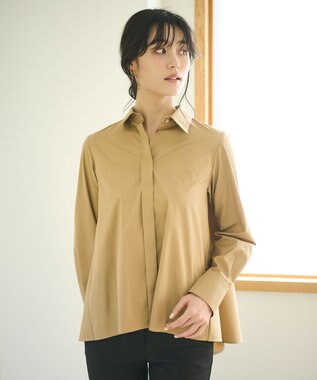 #Newans 【ANSWER for Co-Creation】バックフレアシャツ キャメル系