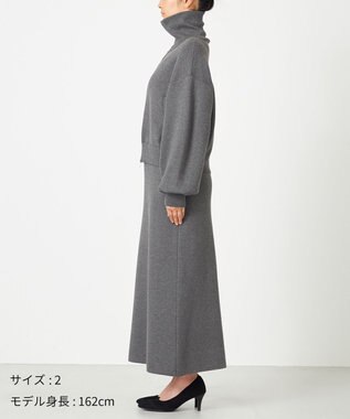 NAVE 【ReNAVE・洗える】スムースニット トラックジャケット グレー系