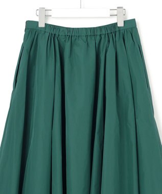 23区 【洗える】ルミエールタフタ フレアスカート ダークグリーン系