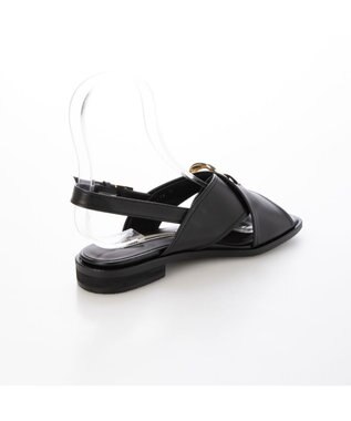 ing <ing>チェーンモチーフサンダル ブラック