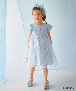 ANY KIDS 【ディズニープリンセス/フローズン】ドレス風 ワンピース サックスブルー<エルサ>