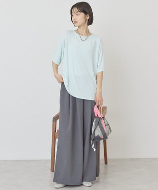 AMERICAN HOLIC 【先行予約】【マルチ機能】配色ステッチルーズTシャツ Mint