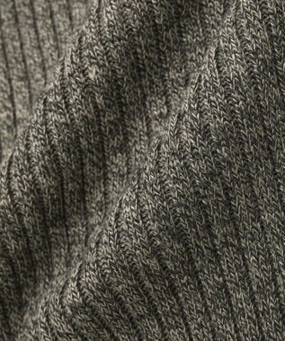 CRAFT STANDARD BOUTIQUE ミックスカラーポロ襟ニットカーディガン Gray