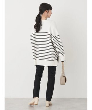 earth music&ecology レースＶネックテレコインナー Black