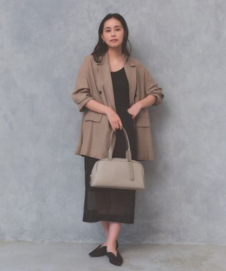 TOPKAPI 【Breath TOPKAPI】RIPPLE リプル ワイド ボストンバッグ チャーム付き ライトトープ