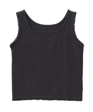 earth music&ecology マルチｗａｙネックホルターレースタンク Black