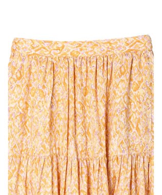 AMERICAN HOLIC ティアードエスニックプリントスカート Orange