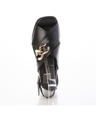 ing <ing>チェーンモチーフサンダル ブラック