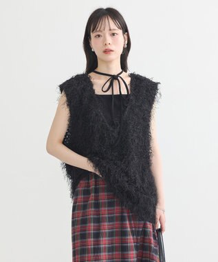 earth music&ecology マルチｗａｙネックホルターレースタンク Black