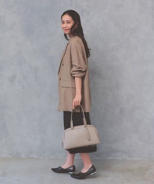 TOPKAPI 【Breath TOPKAPI】RIPPLE リプル ワイド ボストンバッグ チャーム付き ライトトープ