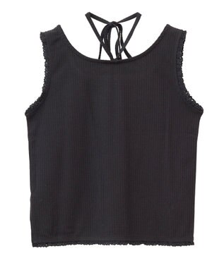 earth music&ecology マルチｗａｙネックホルターレースタンク Black