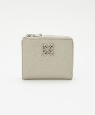 russet ＜お財布人気NO.1＞モノグラムプレートハーフウォレット(SO-376) GrayBeige2