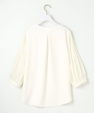 ANY SIS S 【洗える】プリーツスリーブ ブラウス アイボリー