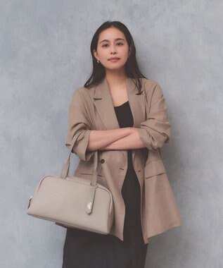 TOPKAPI 【Breath TOPKAPI】RIPPLE リプル ワイド ボストンバッグ チャーム付き ライトトープ