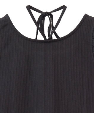 earth music&ecology マルチｗａｙネックホルターレースタンク Black