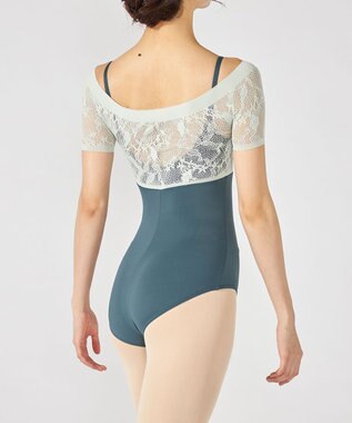 Chacott ハーフスリーブレオタード エメラルドグリーン