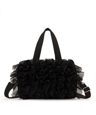 LeSportsac RUFFLE EVERYDAY SM SATCHEL/ブラックレースラッフル ブラックレースラッフル