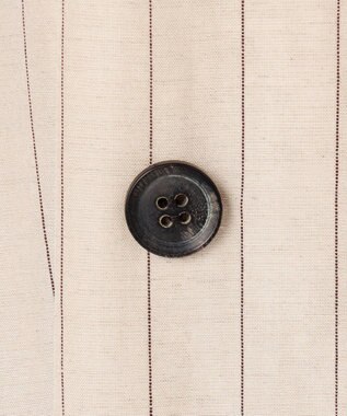 BEIGE， ERYTH / リネンストライプダブルジャケット Flax × Bordeaux