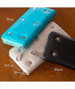 tsumori chisato CARRY スター ラウンドファスナー長財布 ブラック