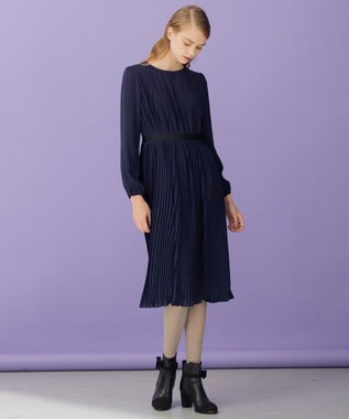 TOCCA 【洗える！】STAIRWAY ドレス ネイビー系