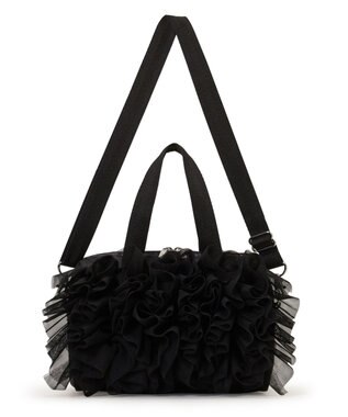 LeSportsac RUFFLE EVERYDAY SM SATCHEL/ブラックレースラッフル ブラックレースラッフル