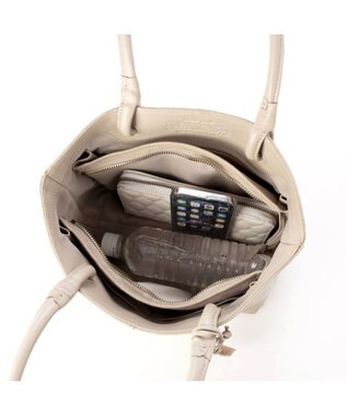 UNBILLION アトランタ ATLANTA / 牛革ハトメあおりトートS グレージュ