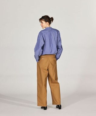 LENO BAND COLLAR SHIRTS 《UNISEX》 バンドカラーシャツ BLUE STRIPE