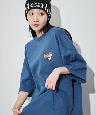 WEGO 【ユニセックス着用ITEM】別注ベンデイビスワンポイントT ブルー