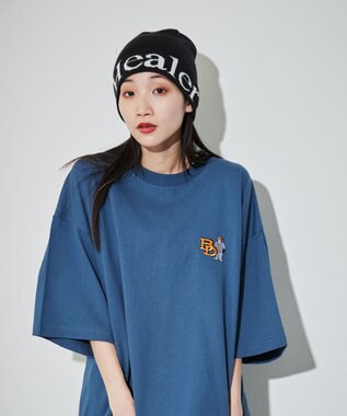 WEGO 【ユニセックス着用ITEM】別注ベンデイビスワンポイントT ブルー