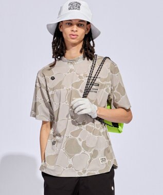 PW CIRCULUS 【MEN】WATER SURFACE プリントモックネックT ゴルフ