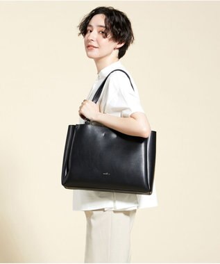 LA BAGAGERIE 【ドラマ衣装提供商品】シンプルA4トートバッグ ブラック