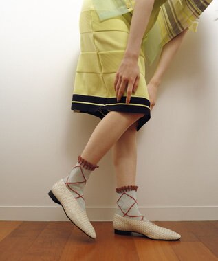 TRICOTE クロスチェックソックス 31L.BLUE