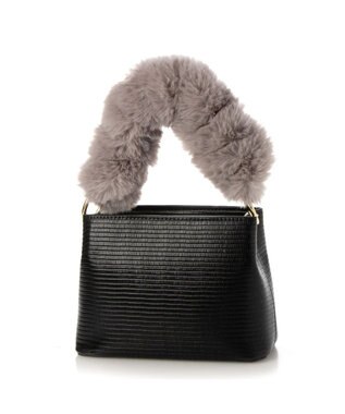 UNBILLION cachecache スパイラルエコファーハンドルスクエアミニショルダー