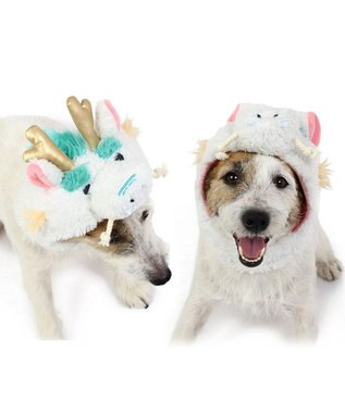 PET PARADISE ペットパラダイス  干支帽子 辰  《ホワイト》 小型犬 ホワイト