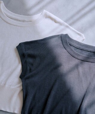 TOQUE 25SS新作〈大草直子さんアドバイザー〉シルク×コットンニットフレンチスリーブ