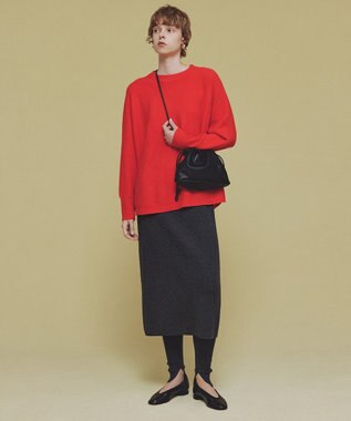 UNFILO ナローライン ニットスカート ブラック