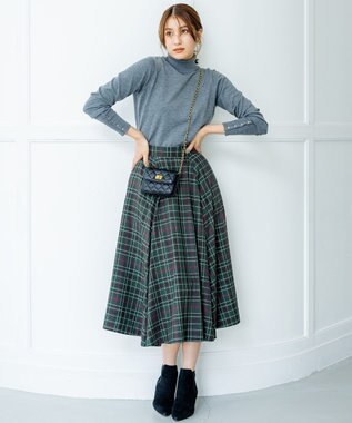 組曲 ルーズフィットタートル ニット グレー系