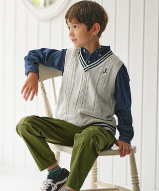 J.PRESS KIDS 【110-130cm】5.5オンス ダンガリーシャツ ネイビー系