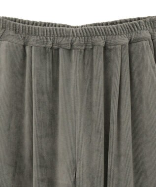 Green Parks ぽかぽか裏起毛ベロアイージーパンツ Charcoal Gray