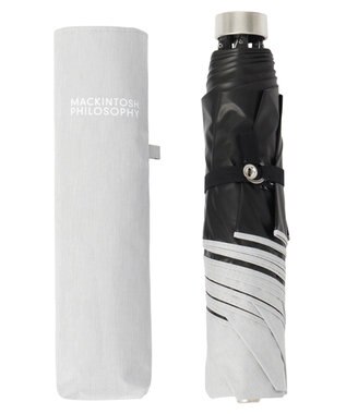 MOONBAT 【フワクール生地使用/軽量】MACKINTOSH PHILOSOPHY 遮光 晴雨兼用 折りたたみ日傘 シャンブレー グレー