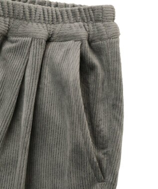 Green Parks ぽかぽか裏起毛ベロアイージーパンツ Charcoal Gray