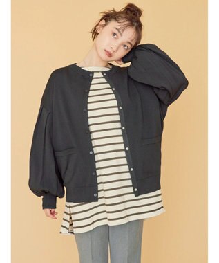 AMERICAN HOLIC エコカルットクルーネックカーディガン Black