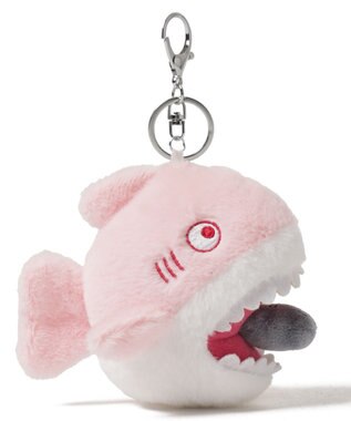 WEGO ふりふりシャークぬいぐるみキーホルダー ピンク