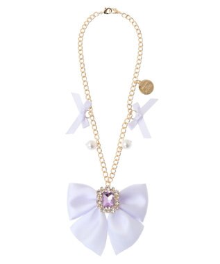 Maison de FLEUR ビジューリボンパールバッグチャーム Lilac