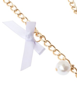 Maison de FLEUR ビジューリボンパールバッグチャーム Lilac