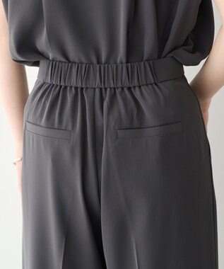 YECCA VECCA 【接触冷感】COOLスリットワイドパンツ Charcoal Gray