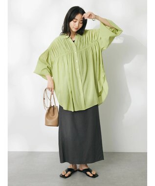 CRAFT STANDARD BOUTIQUE 【キナリノ別注】リネンレーヨンスカート Charcoal Gray