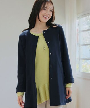 Tiaclasse L 【洗える】ななめフリルニットプルオーバー ライム